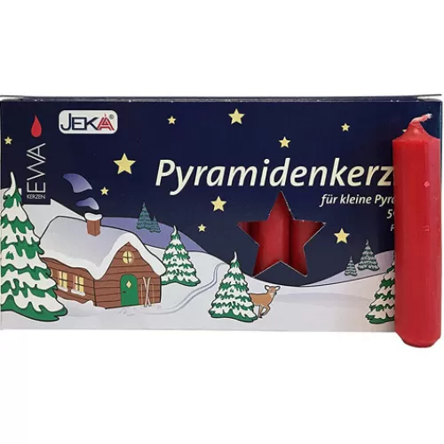 German Nutcrackers, Smokers, And Pyramids>Tannenbaum Holiday Shop German Candle For Pyramids - Red