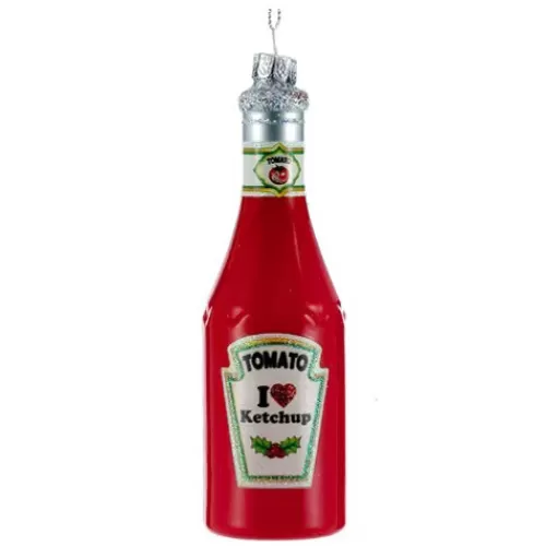 Food And Beverage Ornaments^Tannenbaum Holiday Shop Glass Ketchup Christmas Ornament