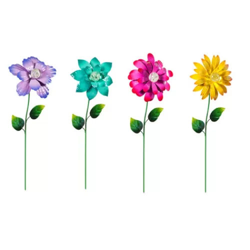 Yard Stakes>Tannenbaum Holiday Shop Glow In The Dark Metal Flower Stake, 4A