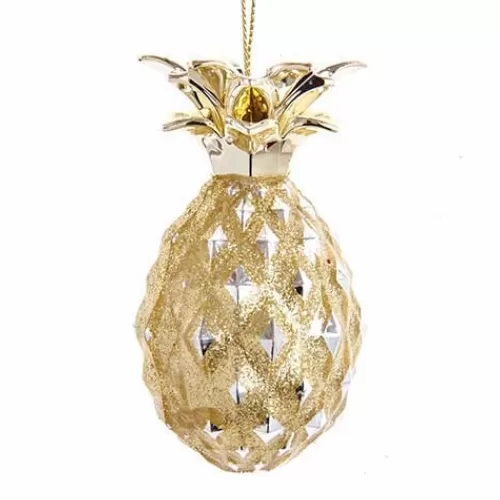 Food And Beverage Ornaments^Tannenbaum Holiday Shop Gold Pineapple