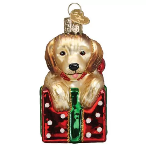 Animal Ornaments^Tannenbaum Holiday Shop Golden Puppy Surprise