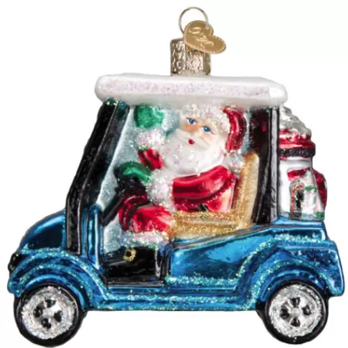 Santa Ornaments^Tannenbaum Holiday Shop Golf Cart Santa