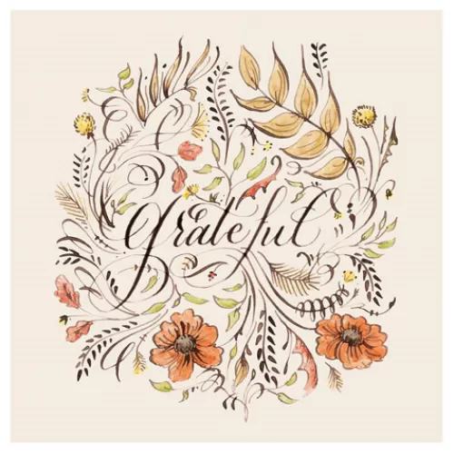 Tabletop>Tannenbaum Holiday Shop Grateful Cocktail Napkins, 20-Pack