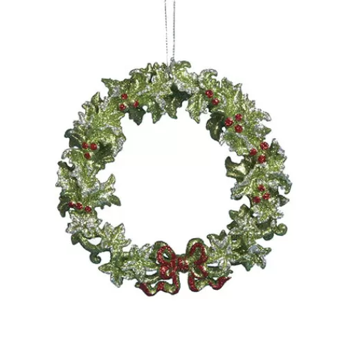 Traditional Christmas Ornaments>Tannenbaum Holiday Shop Green Wreath Ornament