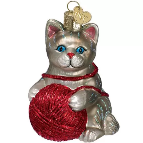 Animal Ornaments^Tannenbaum Holiday Shop Grey Playful Kitten