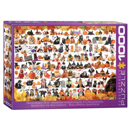 Books & Puzzles>Tannenbaum Holiday Shop Halloween Pets 1000-Piece Puzzle