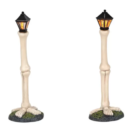 Department 56 - Halloween Village>Tannenbaum Holiday Shop Halloween Village - Femur Bone Street Lights