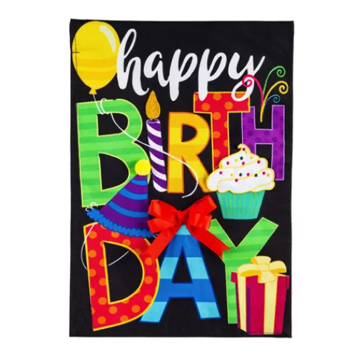 Garden Flags>Tannenbaum Holiday Shop Happy Birthday Garden Flag