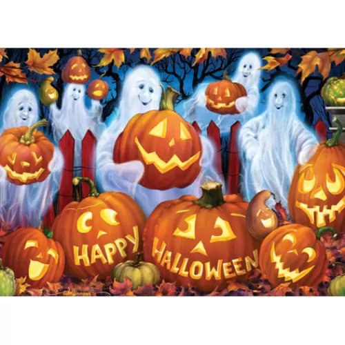 Books & Puzzles>Tannenbaum Holiday Shop Happy Halloween Jigsaw Puzzle, 100 Pcs