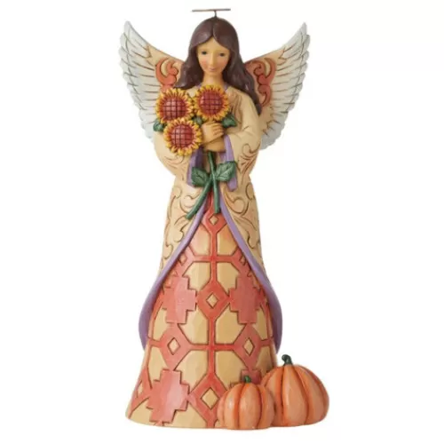 Angels Figurines And Ornaments>Tannenbaum Holiday Shop Harvest Angel With Sunflowers