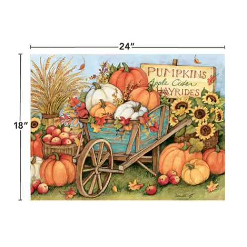 Books & Puzzles>Tannenbaum Holiday Shop Harvest Wheelbarrow - 500 Piece Puzzle