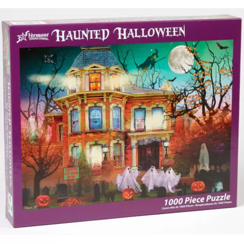 Books & Puzzles>Tannenbaum Holiday Shop Haunted Halloween Jigsaw Puzzle 1000 Piece