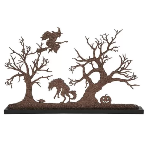 Department 56 - Halloween Village>Tannenbaum Holiday Shop Haunted Woods Silhouette