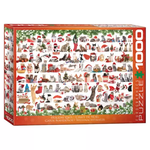 Puzzles And Toys>Tannenbaum Holiday Shop Holiday Cats 1000-Piece Puzzle