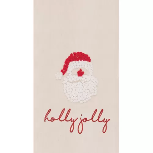 Towels>Tannenbaum Holiday Shop Holly Jolly Santa Towel