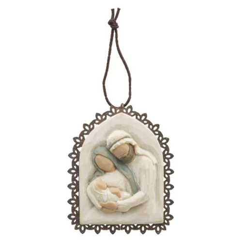 Nativity Sets And Religious Ornaments>Tannenbaum Holiday Shop Holy Family Metal-Edged Ornament