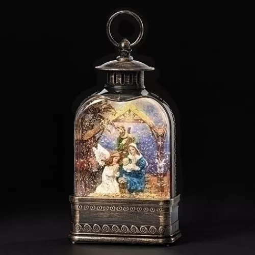 Snowglobes, Waterglobes, And Music Boxes>Tannenbaum Holiday Shop Holy Family Print Art Swirl Lantern