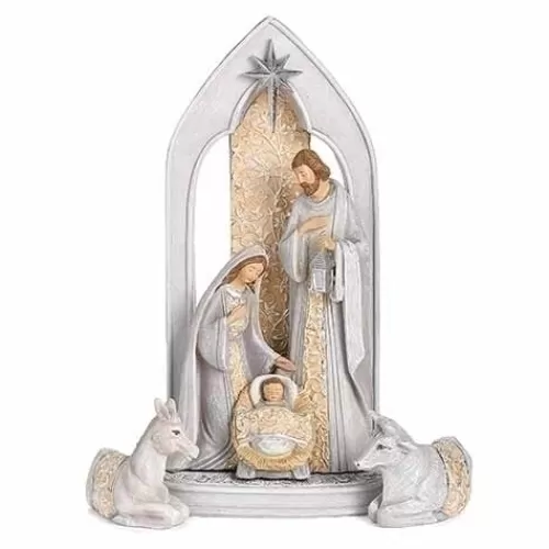 Nativity Sets And Religious Ornaments>Tannenbaum Holiday Shop Holy Family Under Arch With Animals