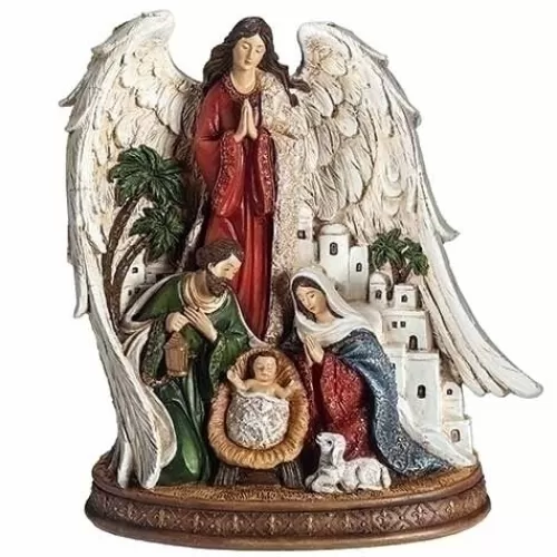 Nativity Sets And Religious Ornaments>Tannenbaum Holiday Shop Holy Family With Angel