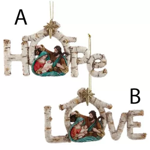 Nativity Sets And Religious Ornaments>Tannenbaum Holiday Shop Hope Nd Love N Tivity Orn Ments, 2