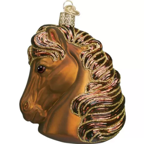 Animal Ornaments^Tannenbaum Holiday Shop Horse Head-Brown