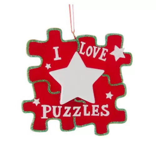 Puzzles And Toys>Tannenbaum Holiday Shop I Love Puzzles Ornament