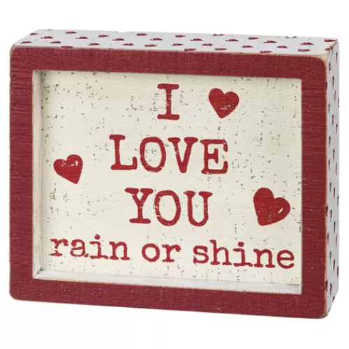 Wedding Ornaments And Gifts>Tannenbaum Holiday Shop I Love You Rain Or Shine Sign