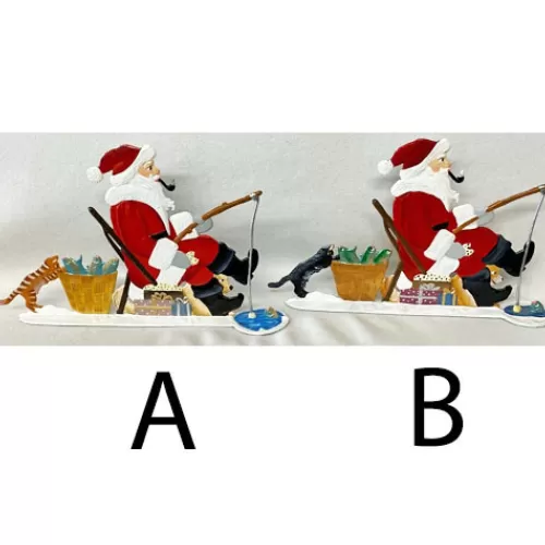 Indoor Decor^Tannenbaum Holiday Shop Ice Fishing S Nt , V Ri N Pewter