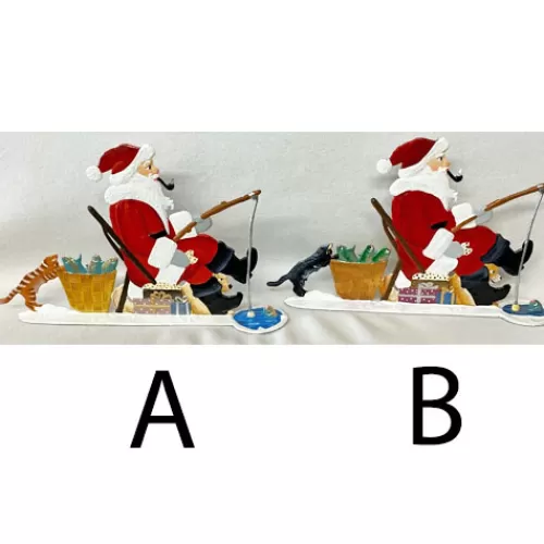 Santa Figurines>Tannenbaum Holiday Shop Ice Fishing S Nt , V Ri N Pewter