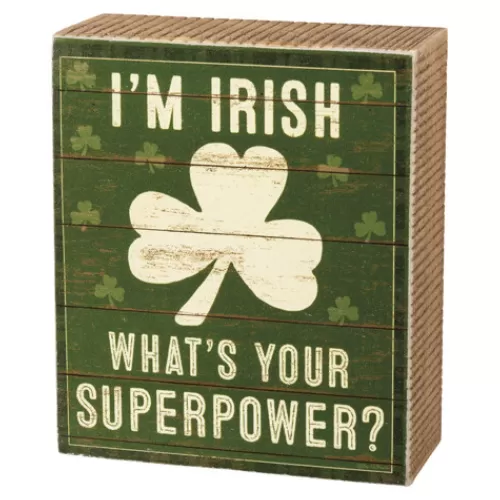 Indoor Decor^Tannenbaum Holiday Shop I'M Irish Box Sign