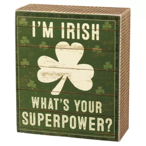 St. Patrick's Day>Tannenbaum Holiday Shop I'M Irish Box Sign