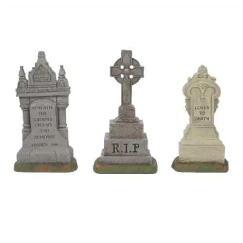 Department 56 - Halloween Village>Tannenbaum Holiday Shop Imposing Monuments, Set Of 3