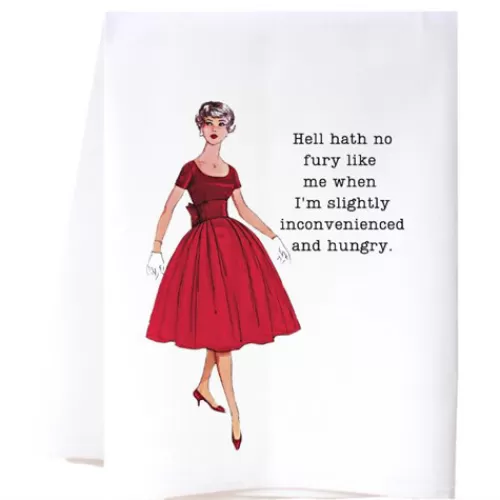 Towels>Tannenbaum Holiday Shop Inconvenienced And Hungry Flour Sack Towel