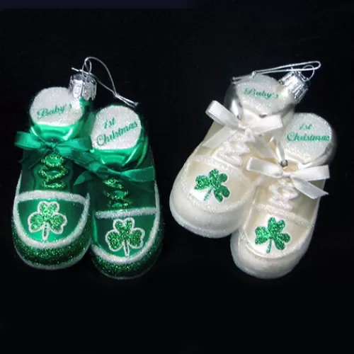 St. Patrick's Day>Tannenbaum Holiday Shop Irish Baby Shoes 2 Assorted