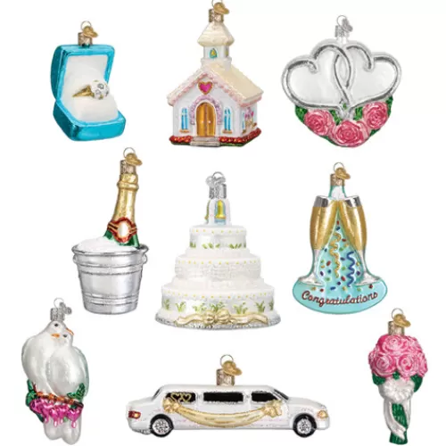 Wedding Ornaments And Gifts>Tannenbaum Holiday Shop Just Married Collection S/9