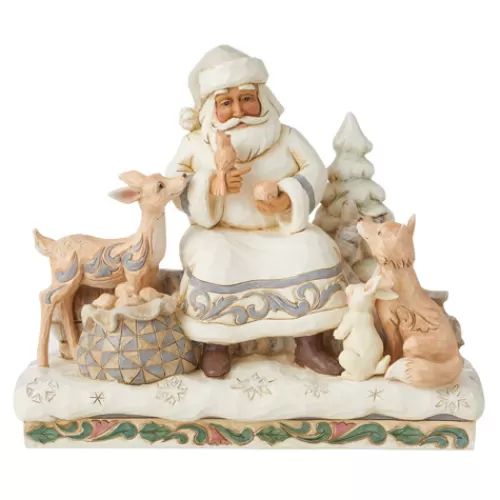 Santa Figurines>Tannenbaum Holiday Shop Kindness Is The Greatest Gift - Woodland Santa With Animals