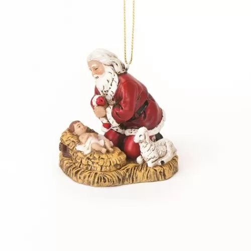 Santa Figurines>Tannenbaum Holiday Shop Kneeling Santa Ornament