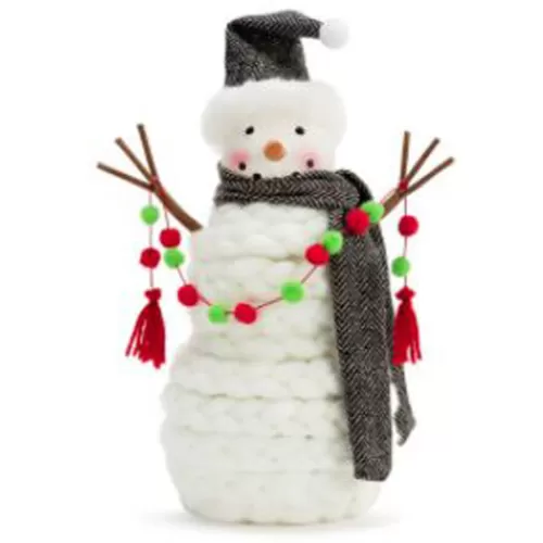 Snowman Figurines>Tannenbaum Holiday Shop Knit Large Snowman Figure