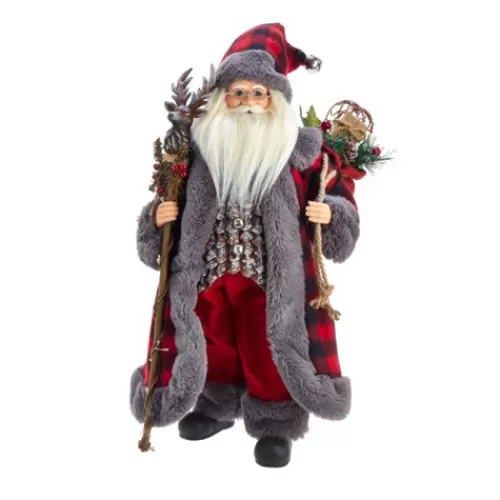 Santa Figurines>Tannenbaum Holiday Shop Kringles Red And Grey Santa