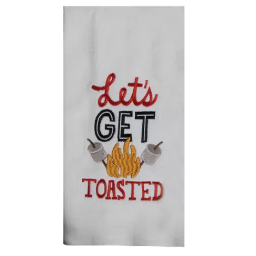 Towels>Tannenbaum Holiday Shop Let's Get Toasted Embroidered Towel