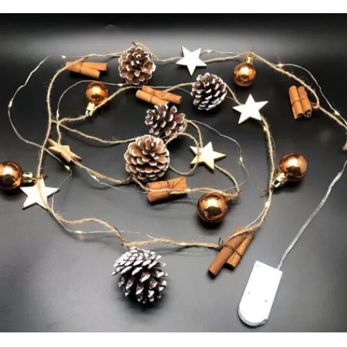 Floral, Wreaths, And Garland>Tannenbaum Holiday Shop Lit Led Wood Fall Garland