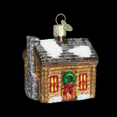 Novelty Ornaments^Tannenbaum Holiday Shop Log Cabin