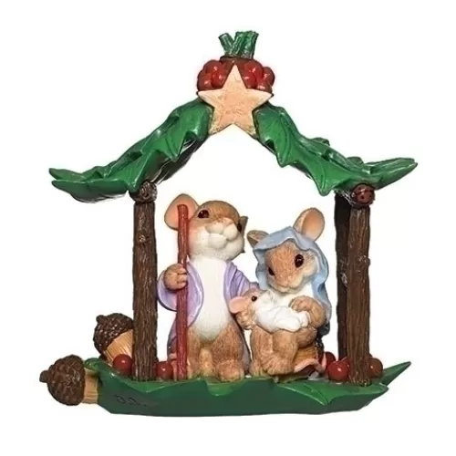 Nativity Sets And Religious Ornaments>Tannenbaum Holiday Shop Mice Holy Family