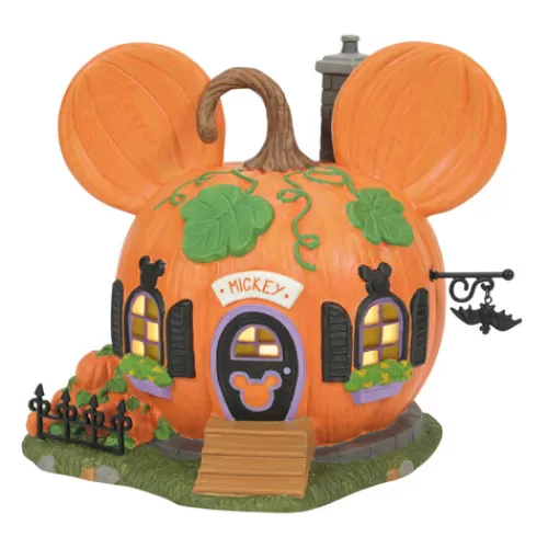 Department 56 - Halloween Village>Tannenbaum Holiday Shop Mickey's Pumpkintown House