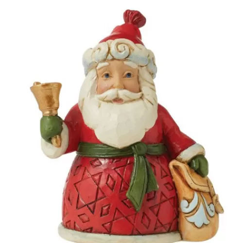 Santa Figurines>Tannenbaum Holiday Shop Mini Santa With Bell And Bag