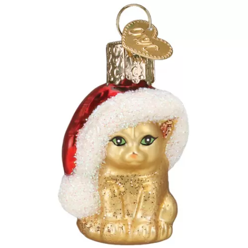 Animal Ornaments^Tannenbaum Holiday Shop Mini Santa's Kitten - Old World Gumdrops