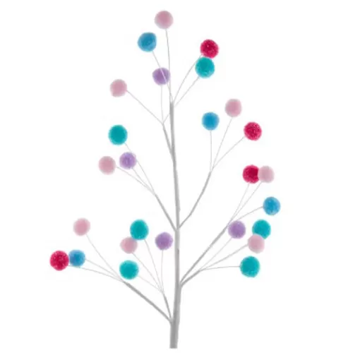 Floral, Wreaths, And Garlands>Tannenbaum Holiday Shop Miniature Pom Pom Spray