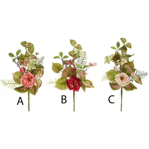 Floral, Wreaths, And Garlands>Tannenbaum Holiday Shop Mixed Rose Stem