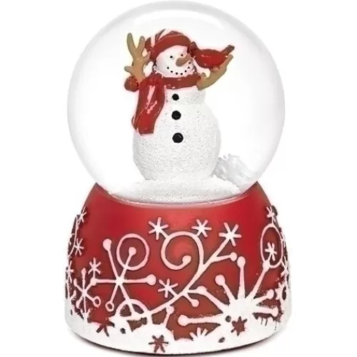 Snowman Figurines>Tannenbaum Holiday Shop Musical Cardinal And Snowman Dome