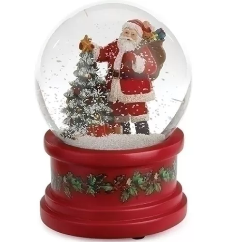 Snowglobes, Waterglobes, And Music Boxes>Tannenbaum Holiday Shop Musical Santa With Tree Dome